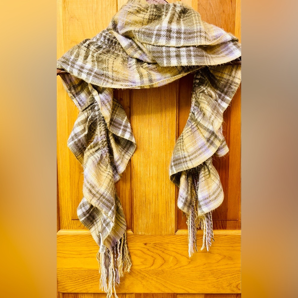 Women’s “Route 66” Plaid Scarf w/ Fringe Ends